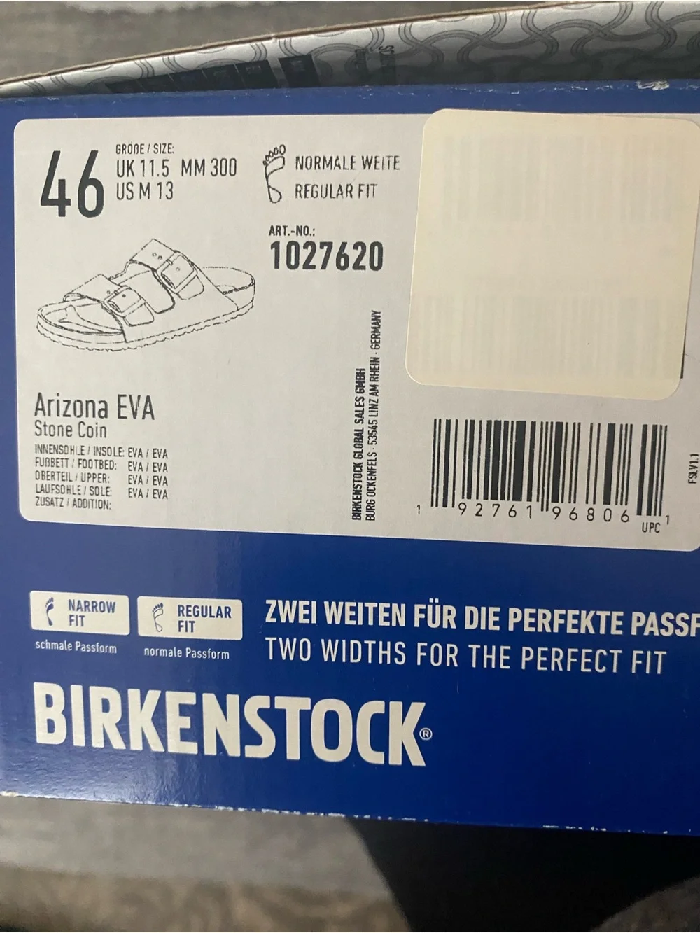 Birkenstock Arizona EVA Sandals in Stone (Light Gray)